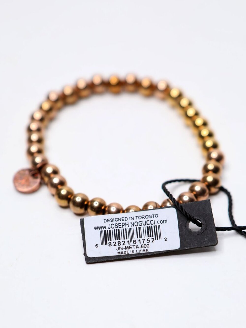 Joseph Nogucci 18K Rose Gold Plated Stainless Steel Bead Expression Bracelet - Picture 6 of 8